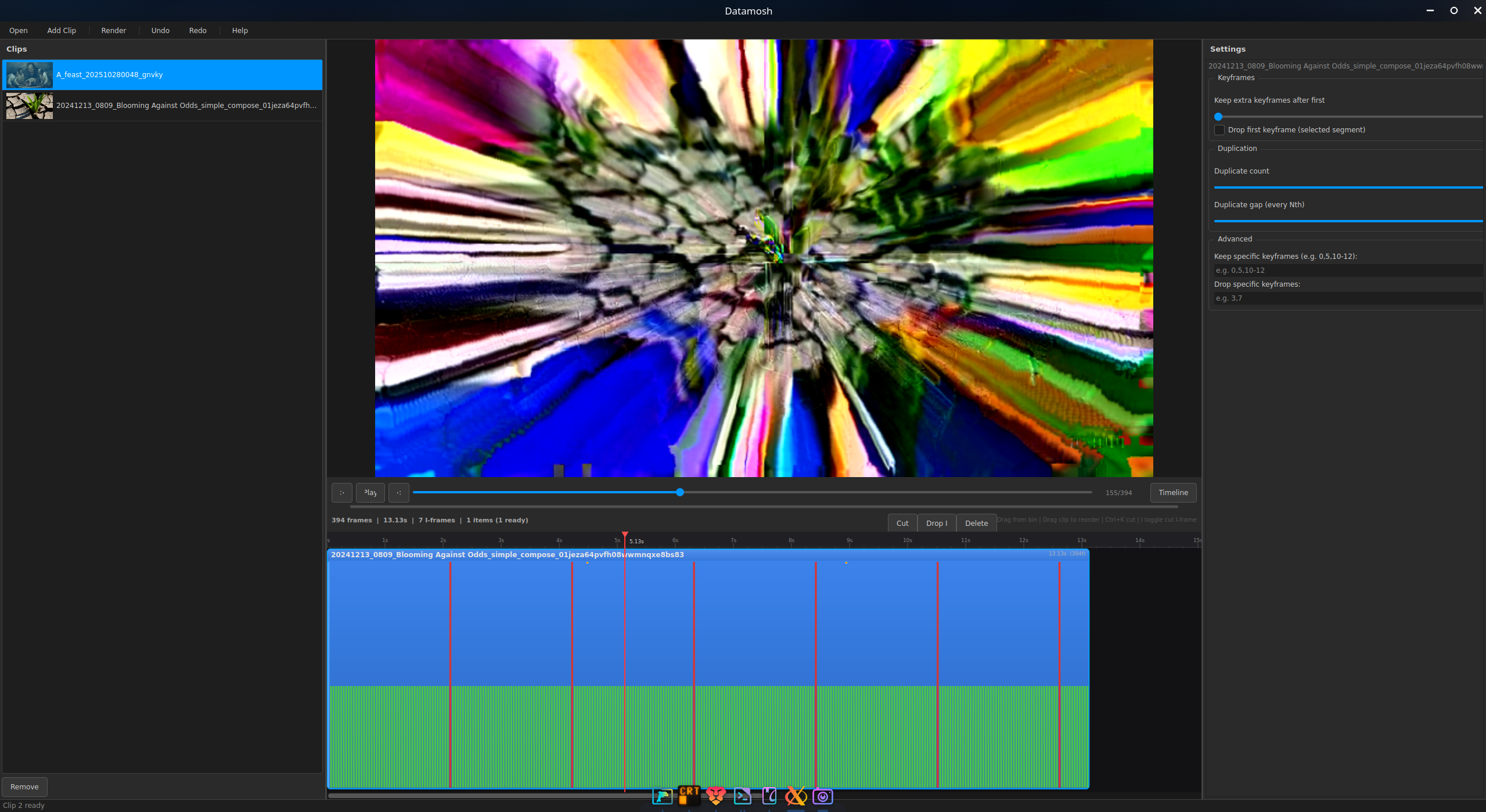 Datamosh GUI screenshot