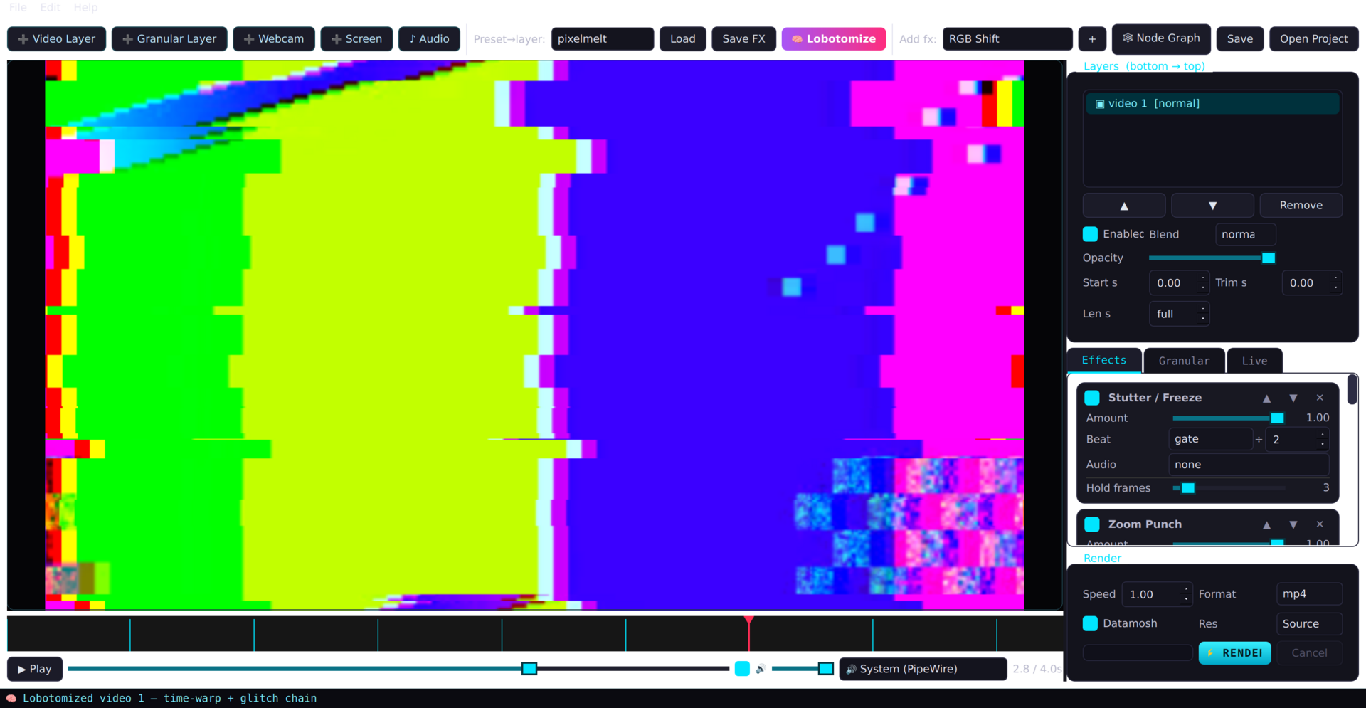 Auto-Lobotomizer output in the editor